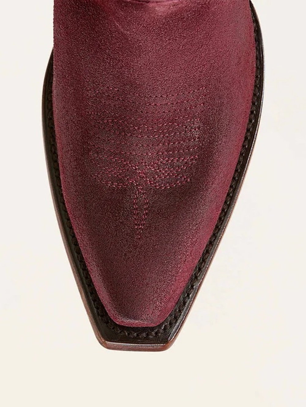 Ariat Red Maroon Suede Laramie X Toe Western Boot - Picture 2 of 8